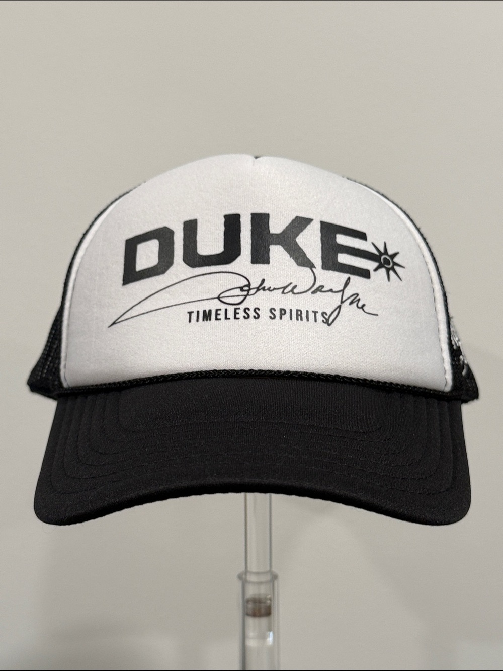 Otto DUKE John Wayne Timeless Spirits Black & White Snapback Trucker Hat